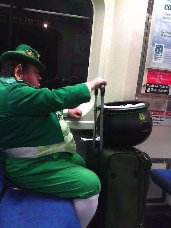 Could It Be A Real Life Leprechaun On The Bus?