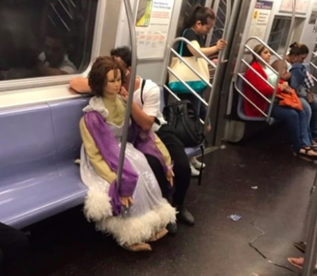 Man Brings Ventriloquist Act Onto The Subway