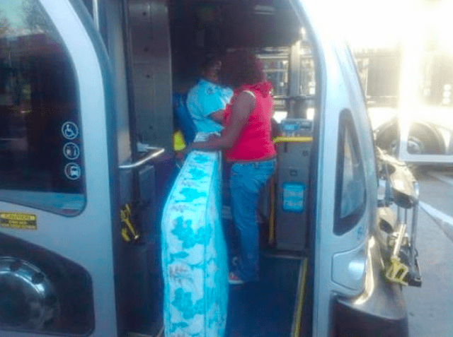 Woman Skips The Moving Truck And Brings Her Stuff On The Bus Jpg