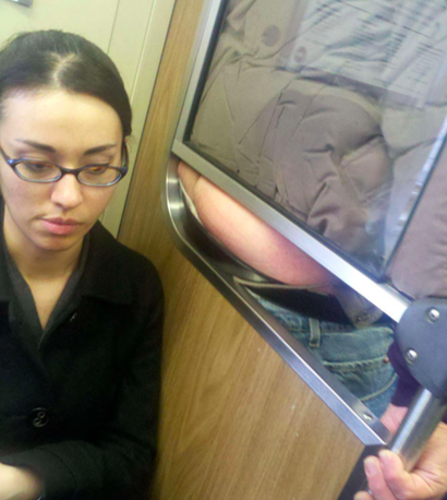 Woman Struggles To Sit Next To Window
