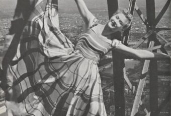 Lisa Fonssagrives On Eiffel Tower, 1939